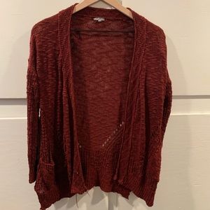 Maroon cardigan